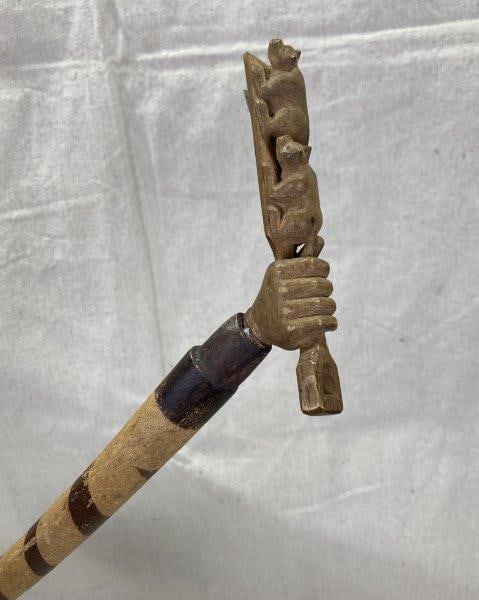 Carved Bear Folk Art Cane (1 of 7)