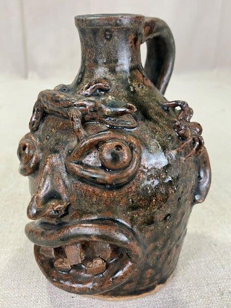 Face Jug with Lizard and Spider (1 of 13)