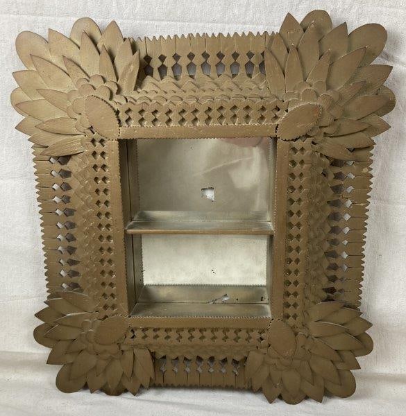 Tramp Art Mirrored Shelf (1 of 8)
