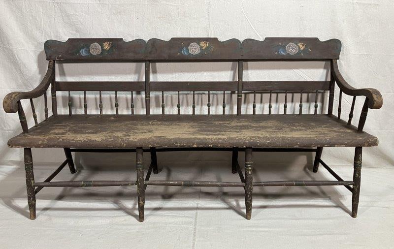 Painted Windsor Bench, 19th Century (1 of 7)