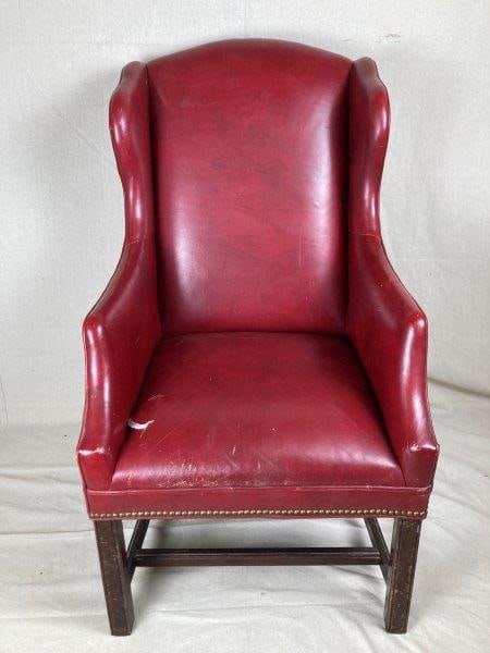 Red Leather Armchair (1 of 5)