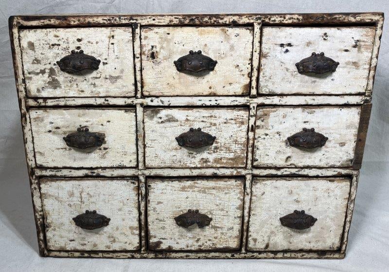 Painted Nine Drawer Apothecary Cabinet (1 of 8)
