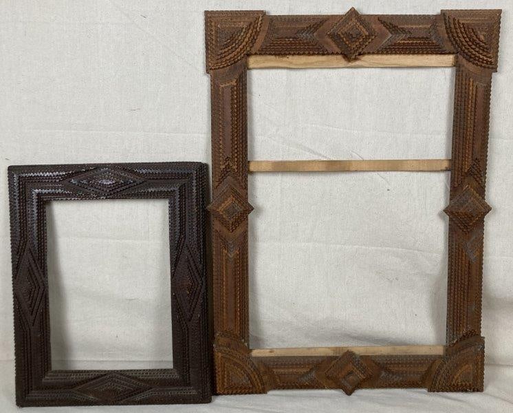 Two Tramp Art Carved Frames (1 of 12)