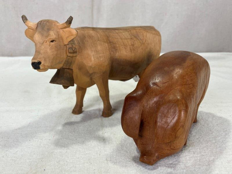 Folk Art Carvings of Farm Animals (1 of 19)