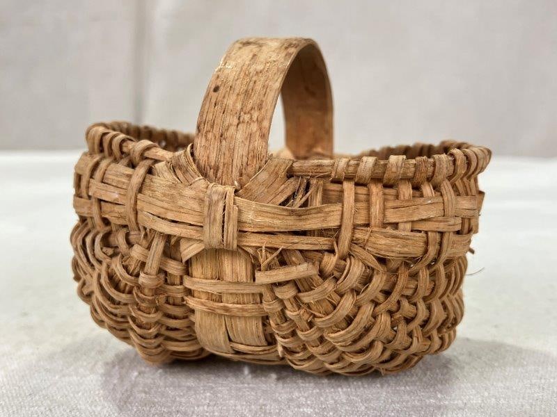Finely Woven Miniature Buttock Basket (1 of 10)