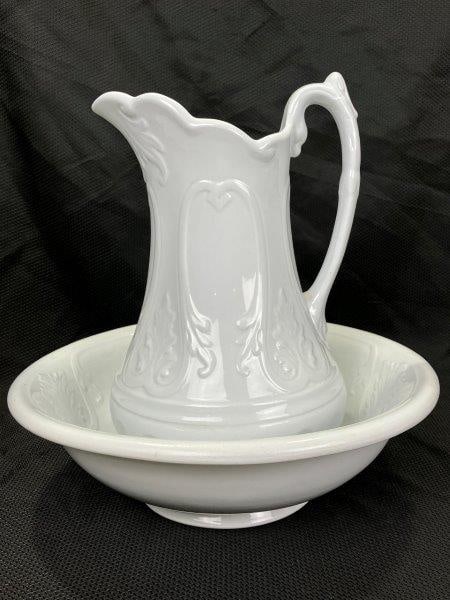 Ironstone Bowl and Pitcher Set, J. Clementson Hanley (1 of 18)