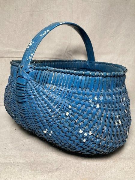 Large Painted Buttock Basket (1 of 7)