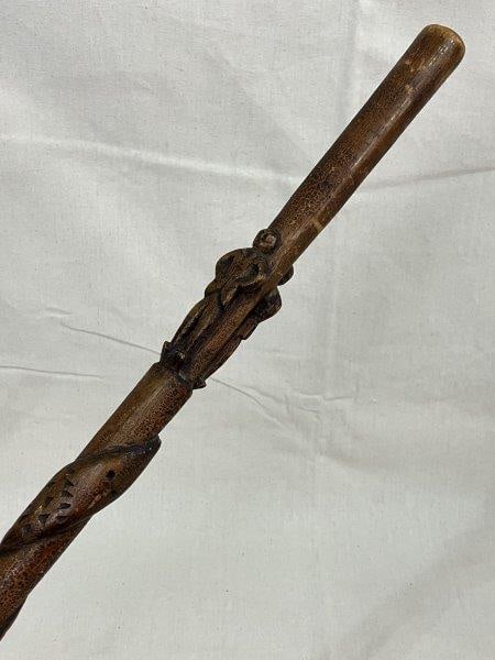 Folk Art Carved Snake Cane (1 of 9)