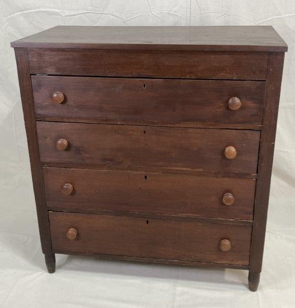 19th Century Southern Yellow Pine Chest (1 of 12)