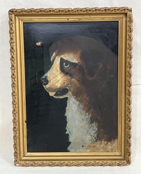 Folk Art Painting of a Dog (1 of 10)