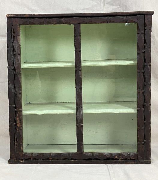 Tramp Art Wall Cabinet (1 of 12)