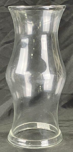 Hand-Blown Hurricane Globe: Elegant hand-blown glass hurricane globe with classic form and subtle surface variation.Measures approximately 14 3/4''H x 6'' in diameter. Good condition. Shipping available.