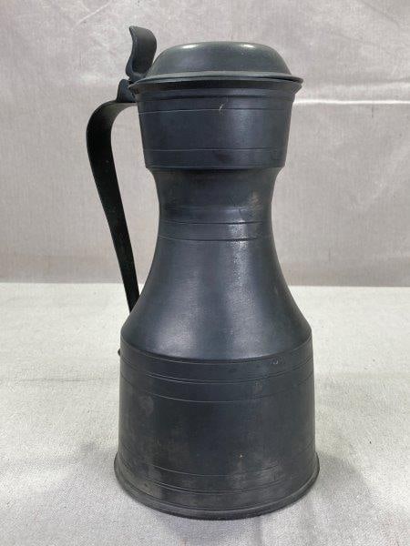 English Pewter Covered Pitcher (1 of 8)