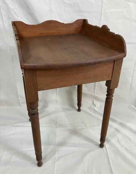 Pine Washstand with Shaped Backsplash (1 of 14)