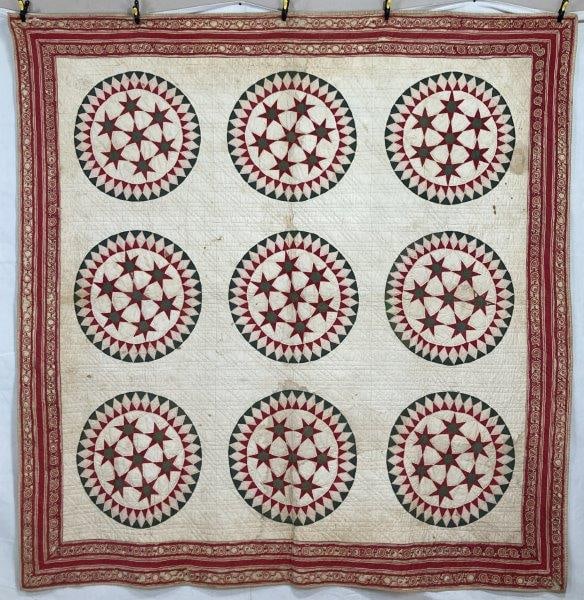 Handmade Seven Stars in a Circle Quilt (1 of 15)