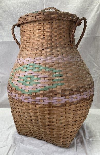 Large Splint Wood Feather Basket (1 of 20)