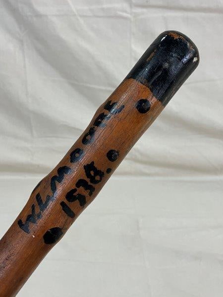 Knotty Wood Walking Stick, Signed and Dated 1938 (1 of 7)