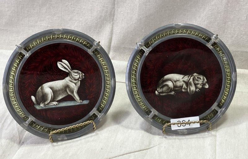 Two Round Leaded and Stained Glass Art (1 of 14)