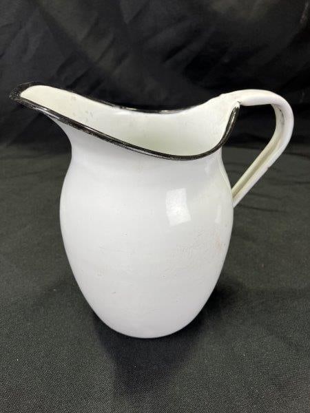 Small White Enamelware Pitcher (1 of 12)