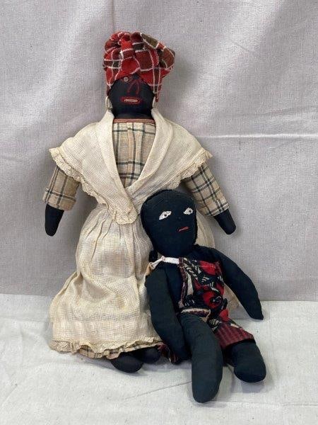Two Handmade African Cloth Dolls with Hand-Sewn Faces (1 of 20)