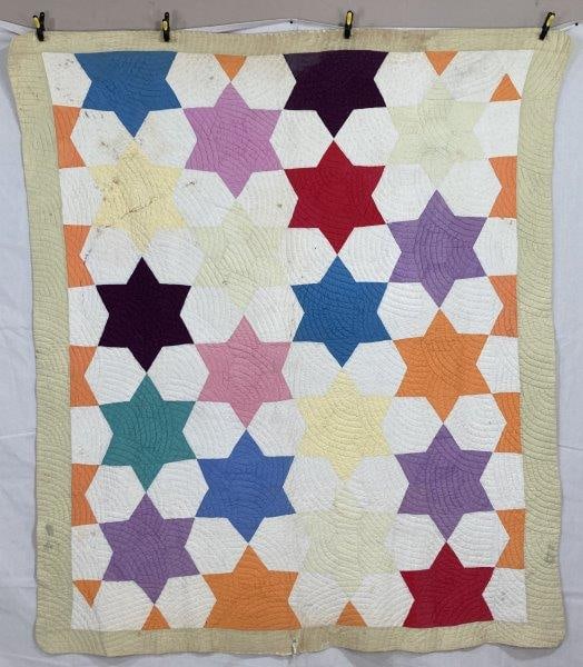 Handmade Touching Stars Quilt with Star Pattern (1 of 17)