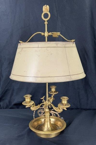 French Gilt Swan Bouillotte Lamp (1 of 12)