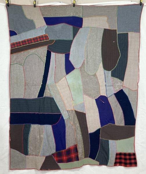 Hand-Stitched Crazy Quilt with Embroidered Details (1 of 17)