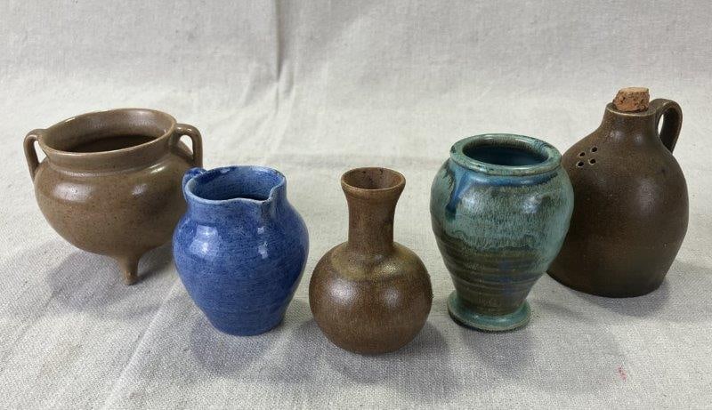 Group of Five Miniature Art Pottery Pieces (1 of 18)