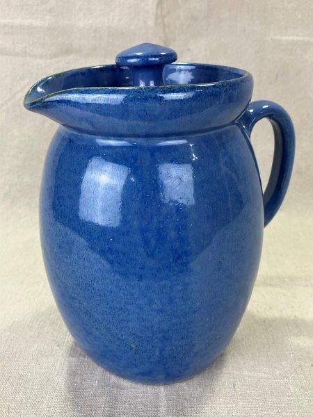 W.J. Gordy Covered Pitcher with Blue Glaze (1 of 12)