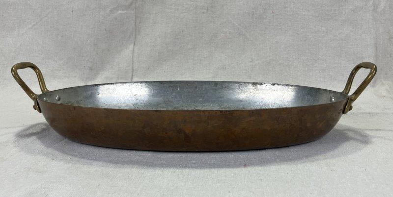 Williams Sonoma Copper Oval Pan with Brass Handles (1 of 7)