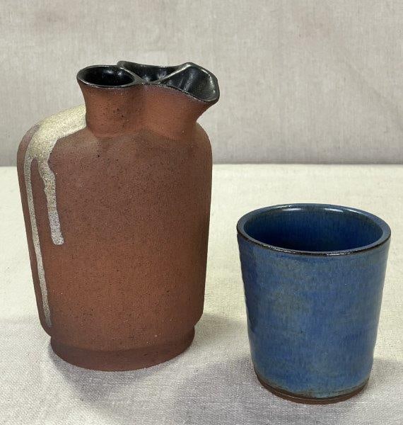 Signed Studio Pottery Pitcher and Tumbler (1 of 14)