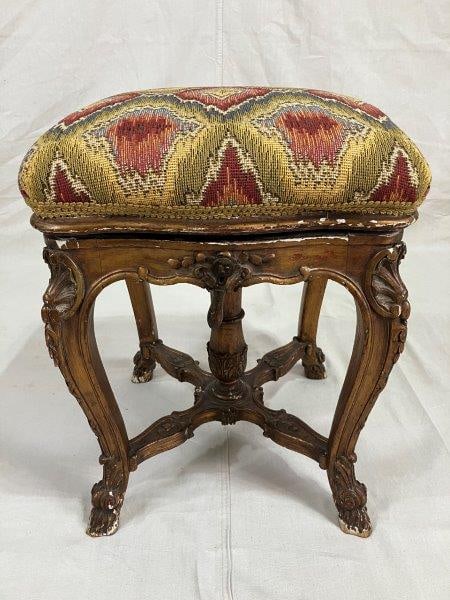 French Gilt Antique Stool (1 of 16)