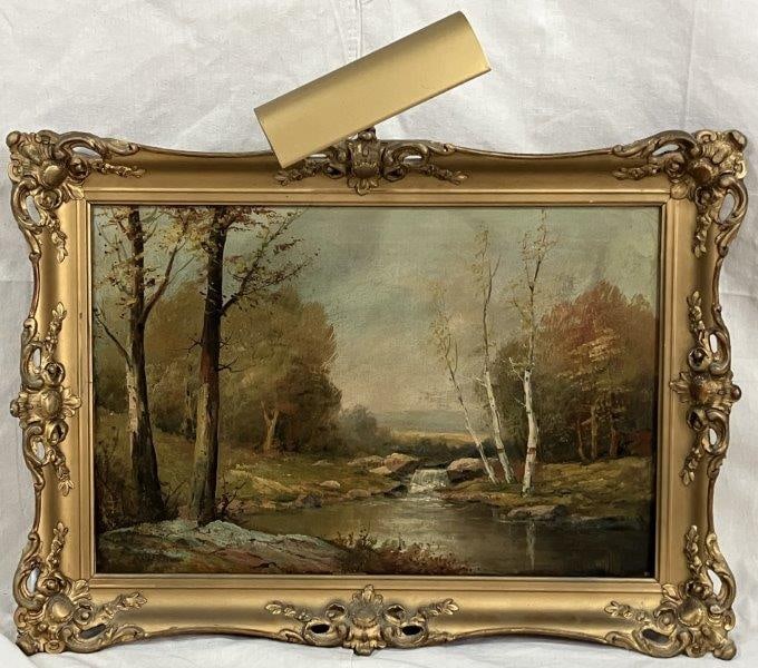 Frederick Matzow (1861-1938) River Landscape, Oil on Canvas (1 of 13)