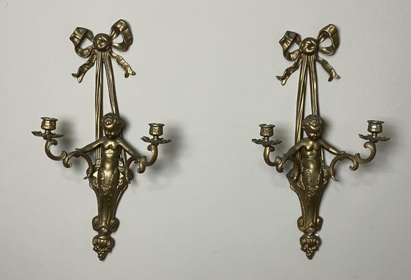Vintage Cherub Wall Sconces (1 of 9)