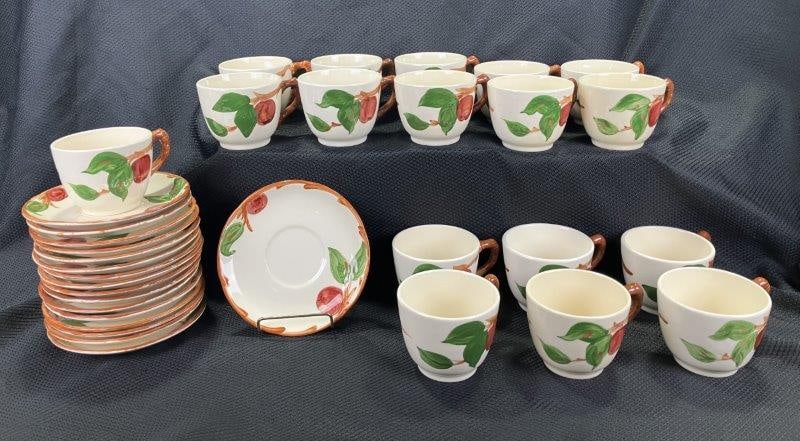 Seventeen Franciscan Apple Tea Cups and Saucers (1 of 10)