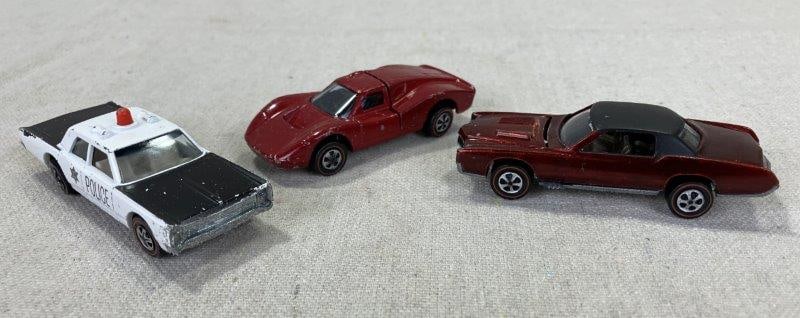 1968 Hot Wheels Redline Trio: Police "Cruiser", Custom "El Dorado", and Ford "MK. IV" by Mattel (1 of 20)