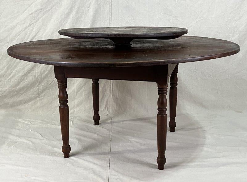 Walnut Lazy Susan Table (1 of 7)