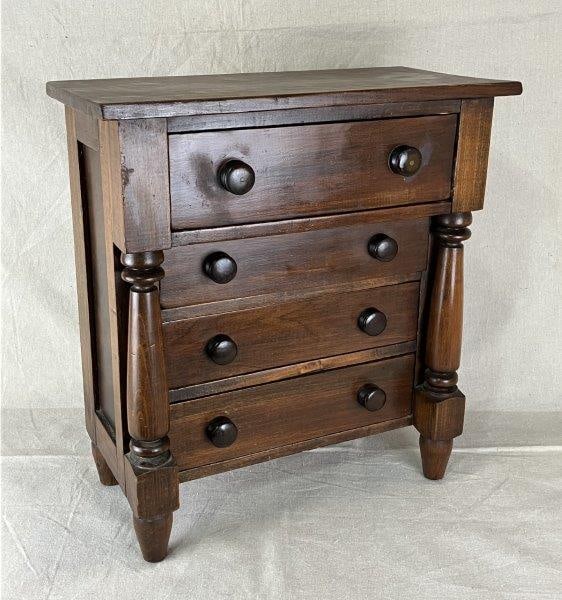 Miniature Mahogany Empire Chest (1 of 12)