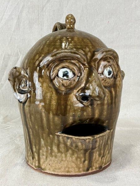 Marvin Bailey Face Jug Chicken Waterer (1 of 16)