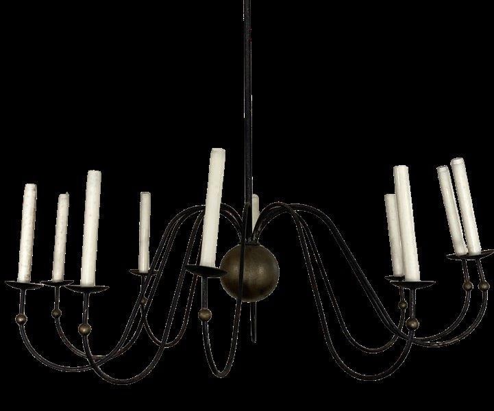 Large Iron Decorative Chandelier (1 of 8)