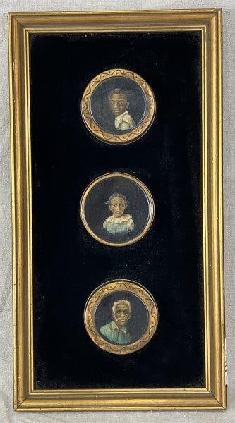 Three Black Americana Portrait Miniatures (1 of 9)