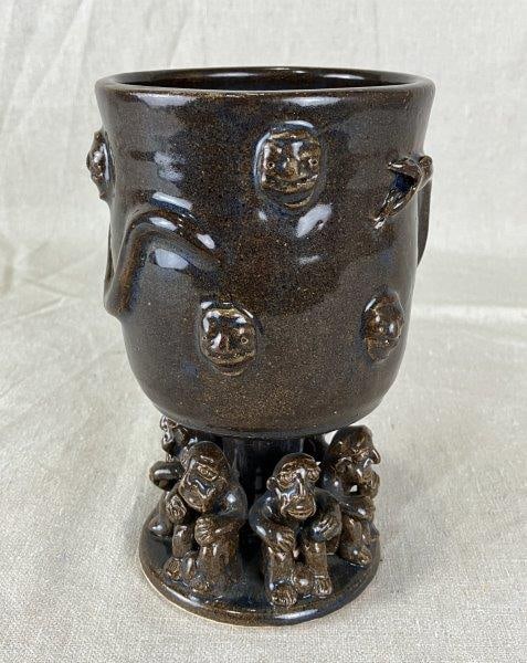 Stacy Lambert Figural Stoneware Goblet (1 of 10)
