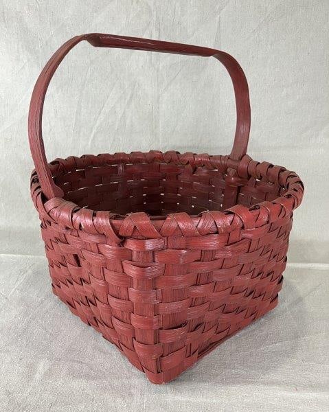 Large Primitive Painted Gathering Basket (1 of 11)