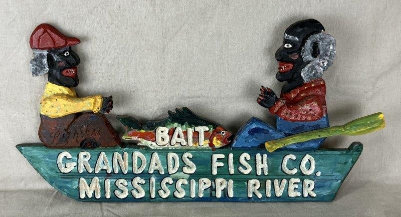 Tom Breen Painted Wood Folk Art Sign (1 of 10)