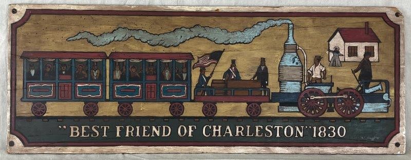 Folk Art Painted Sign, ''Best Friend of Charleston'' (1 of 9)