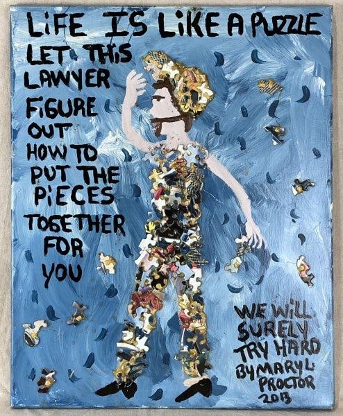 Mary L. Proctor Acrylic and Mixed Media Painting, 2013 (1 of 8)