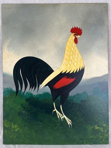 Paul Kitchin Rooster Oil Painting (1 of 9)