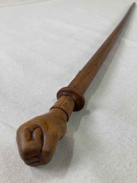 Folk Art Carved Figural Cane (1 of 8)