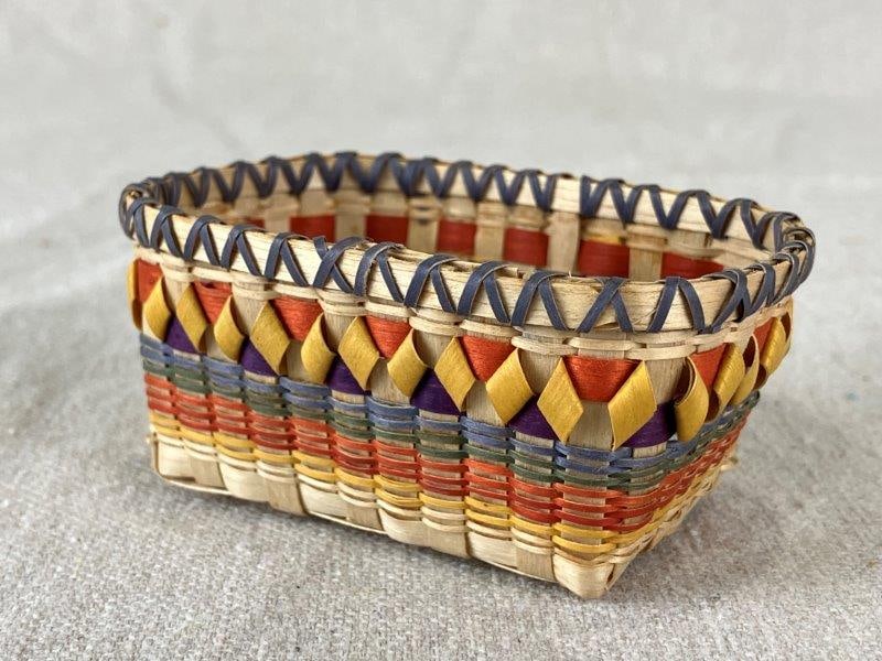 Signed Miniature Native American Basket (1 of 9)