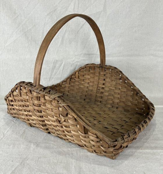 Early 20th-Century Splint Oak Gathering Basket (1 of 15)